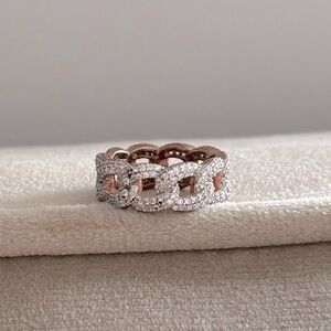 Rose Gold plated Chain Link Ring